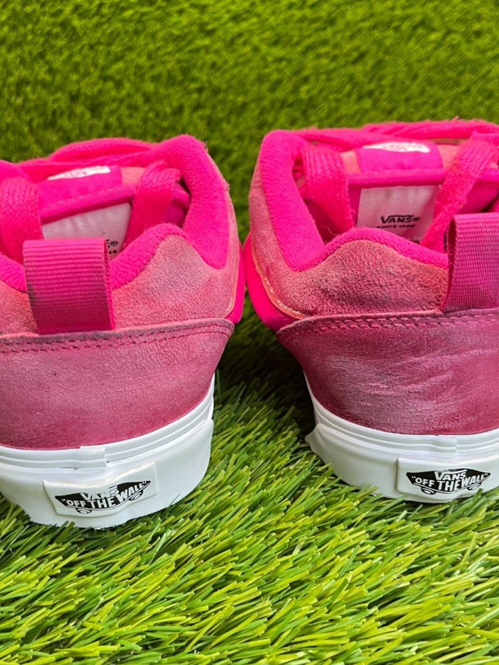 Vans Knu Skool Womens Size 8.5 Pink White Athletic Skateboard Shoes Sneakers - Picture 8 of 12